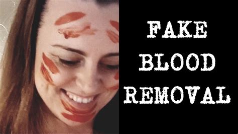 how long does fake blood stain skin